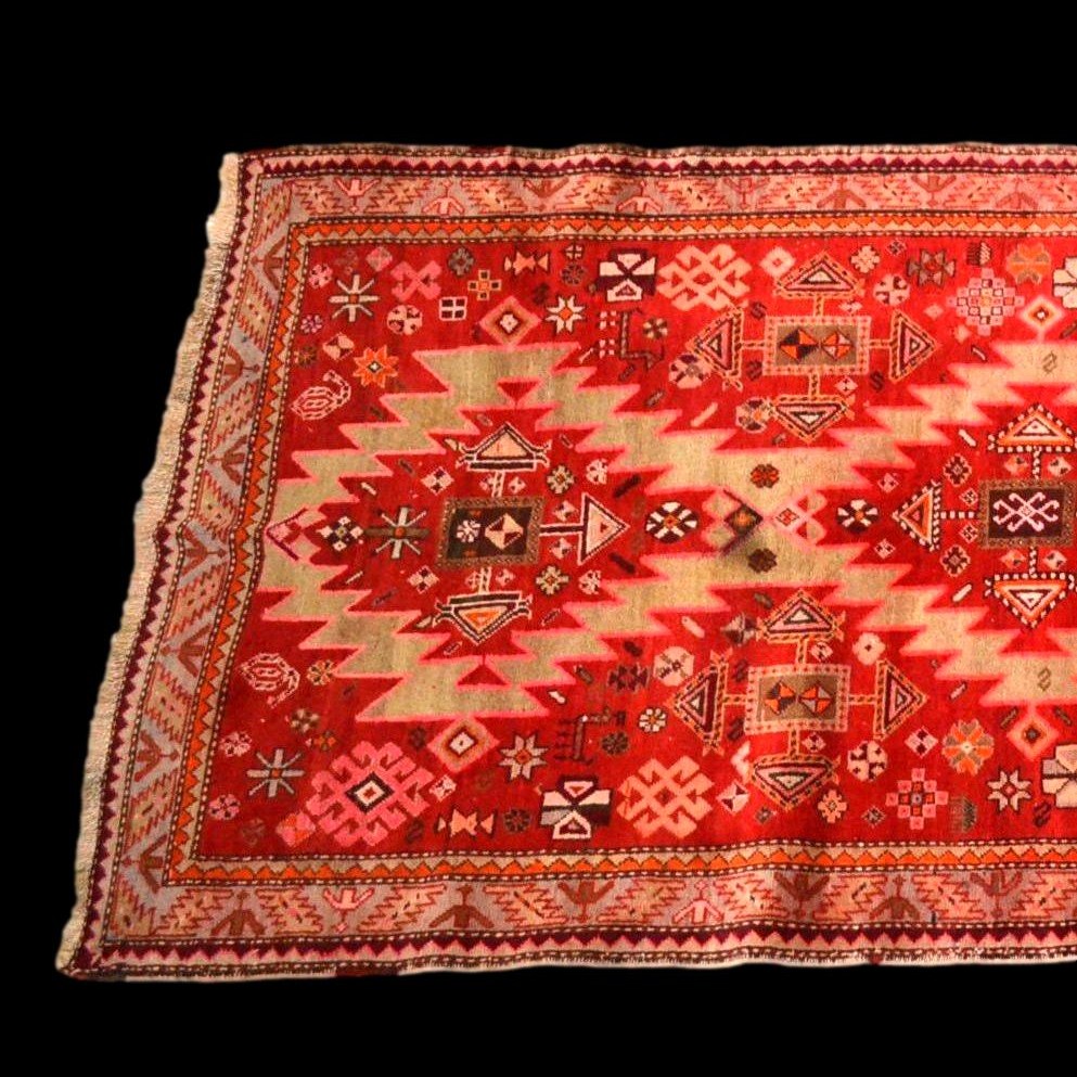 Tapis en galerie, Caucase, 123 x 303 cm, laine nouée main, Arménie ou Géorgie, très bon état-photo-3