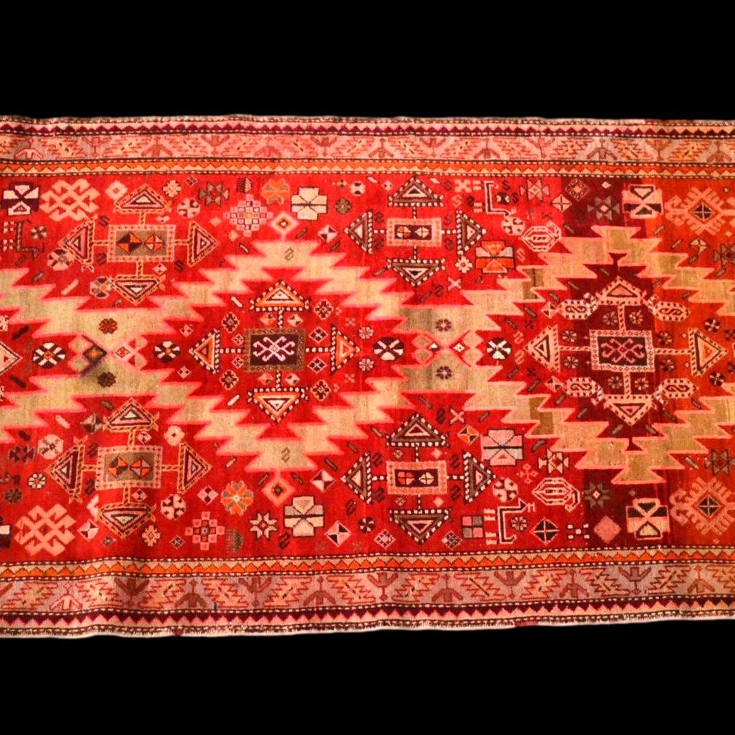 Tapis en galerie, Caucase, 123 x 303 cm, laine nouée main, Arménie ou Géorgie, très bon état-photo-4