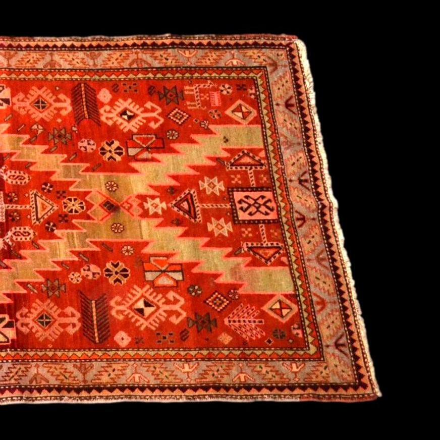 Tapis en galerie, Caucase, 123 x 303 cm, laine nouée main, Arménie ou Géorgie, très bon état-photo-1