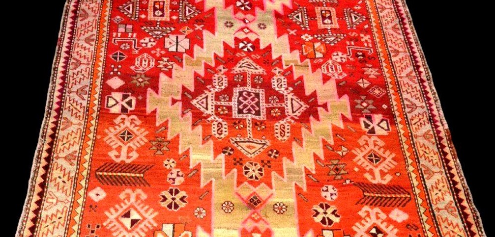 Tapis en galerie, Caucase, 123 x 303 cm, laine nouée main, Arménie ou Géorgie, très bon état-photo-5