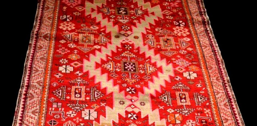 Tapis en galerie, Caucase, 123 x 303 cm, laine nouée main, Arménie ou Géorgie, très bon état-photo-6