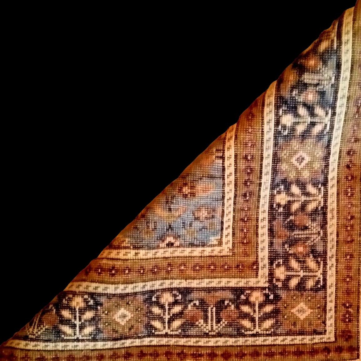 Tapis Kayseri floral, 125 x 206 cm, laine nouée main en Turquie vers 1970-1980 en très bon état-photo-7