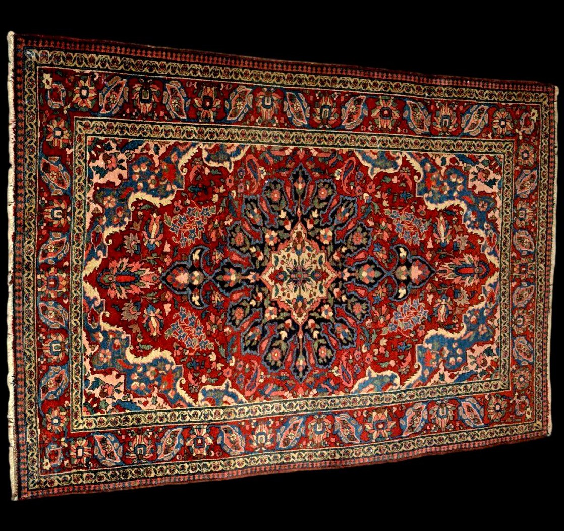 Tapis Mechkabad, 149 x 212 cm, laine nouée main, Iran, première partie du XXème siècle 1900-30-photo-2