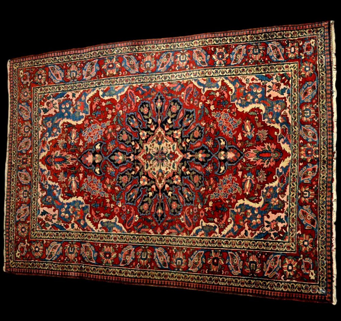 Tapis Mechkabad, 149 x 212 cm, laine nouée main, Iran, première partie du XXème siècle 1900-30-photo-4