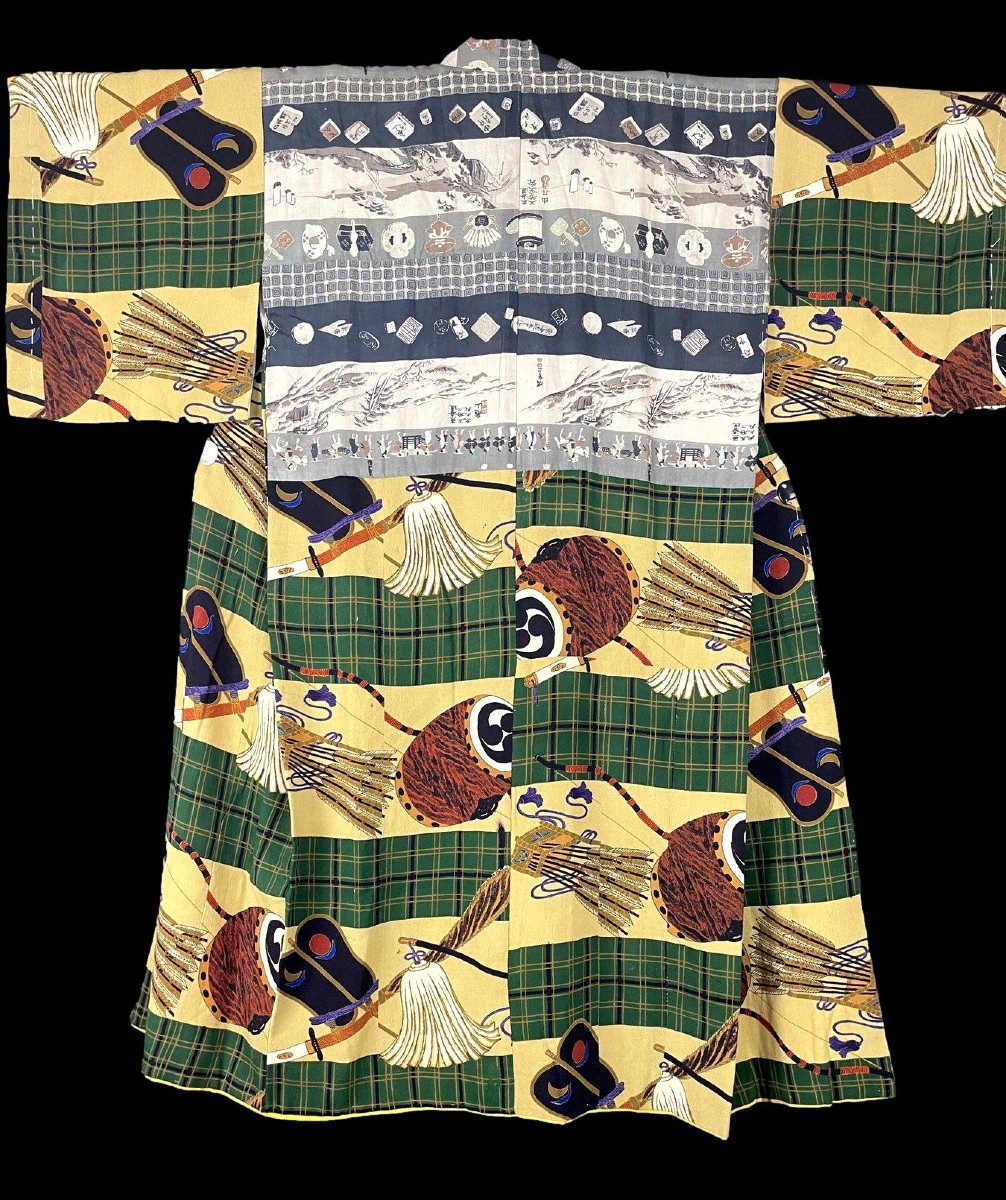 Kimono Hômongi pour femme, soie doublée soie, Japon vers 1960 en très bon état-photo-6