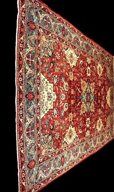 Tabriz Rug, 228 X 330 Cm, Hand-knotted Kork Wool, Circa 1960-1970 In Iran, Very Good Condition-photo-3