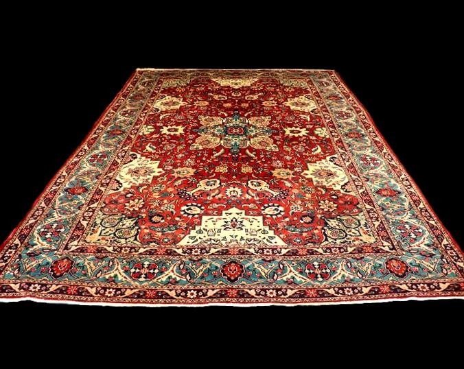 Tabriz Rug, 228 X 330 Cm, Hand-knotted Kork Wool, Circa 1960-1970 In Iran, Very Good Condition-photo-4