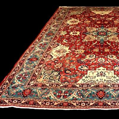 Tabriz Rug, 228 X 330 Cm, Hand-knotted Kork Wool, Circa 1960-1970 In Iran, Very Good Condition-photo-5