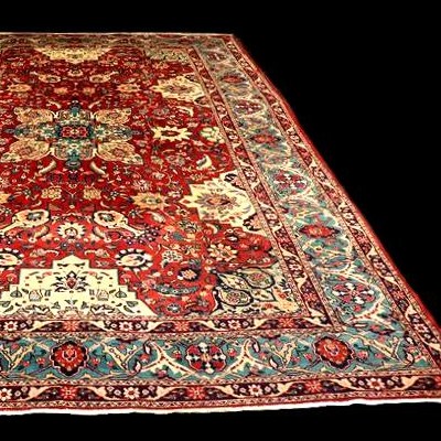 Tabriz Rug, 228 X 330 Cm, Hand-knotted Kork Wool, Circa 1960-1970 In Iran, Very Good Condition-photo-6