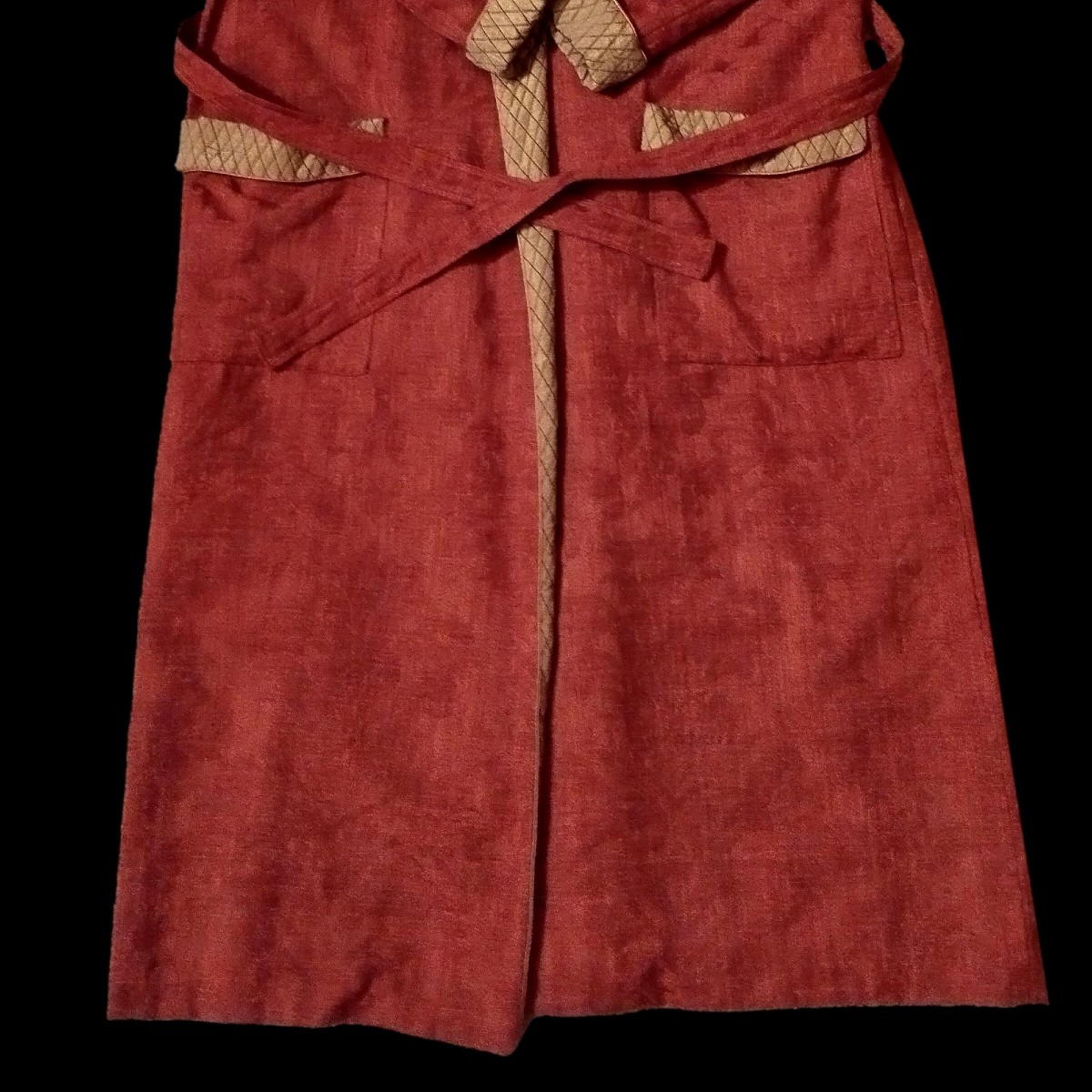 Manteau d'intérieur Homme, damas de soie, taffetas, marque Alwin, 1980, parfait état-photo-7