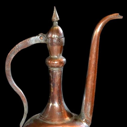 Aiguière "aftafa" et son bassin, cuivre étamé, Azerbaïdjan, fin XIXème, début XXème-photo-2