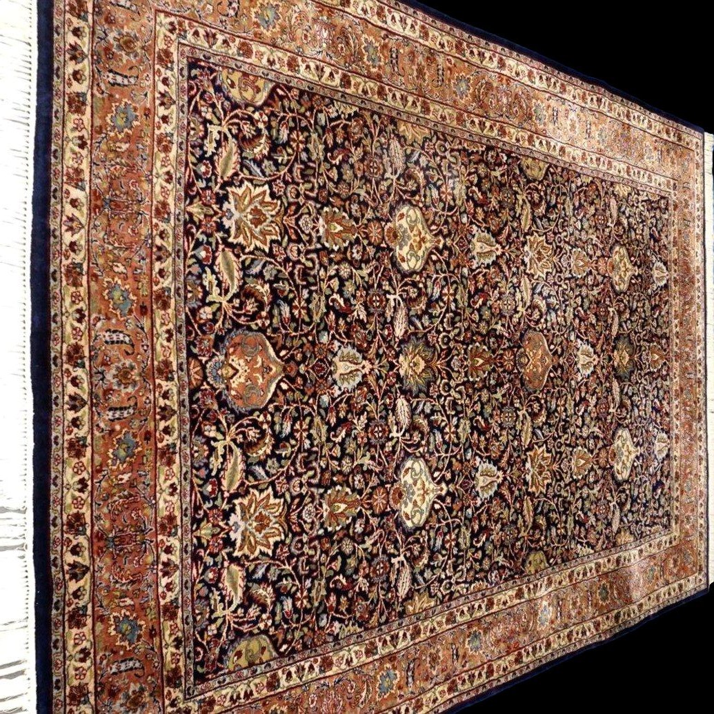 Tapis Tabriz, 200 x 295 cm, laine kork nouée main vers 1970 - 1980, en parfait état-photo-2