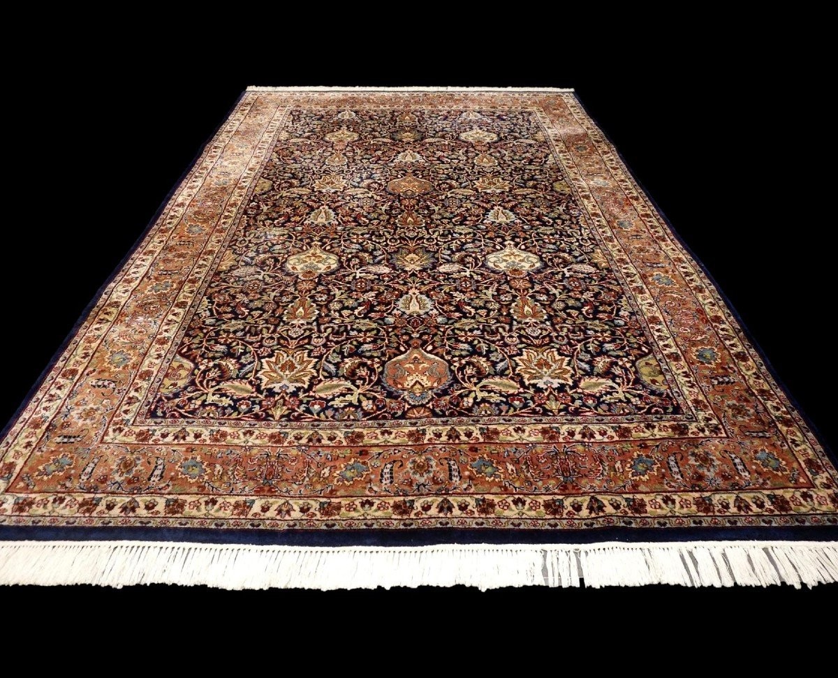Tapis Tabriz, 200 x 295 cm, laine kork nouée main vers 1970 - 1980, en parfait état-photo-3