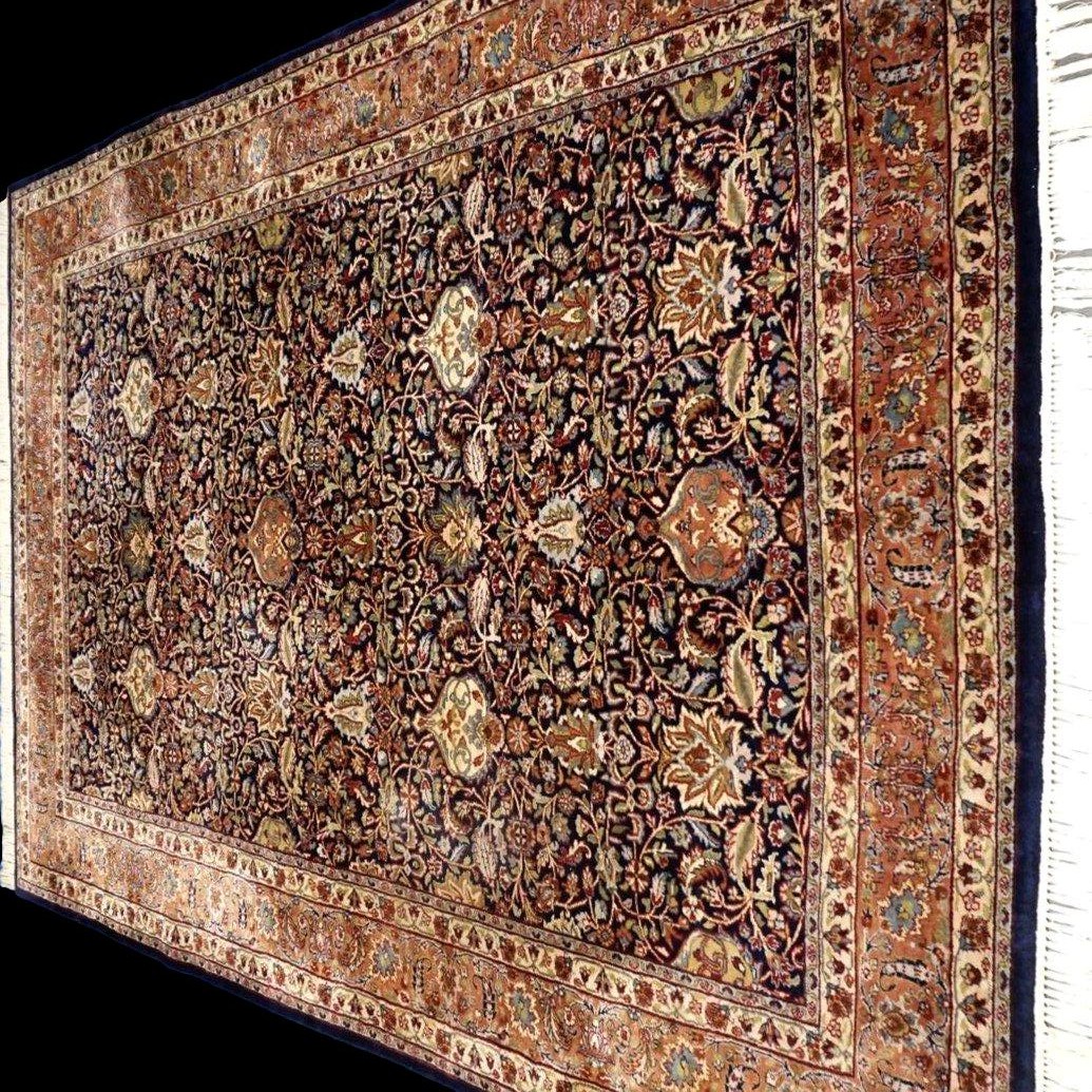 Tapis Tabriz, 200 x 295 cm, laine kork nouée main vers 1970 - 1980, en parfait état-photo-4