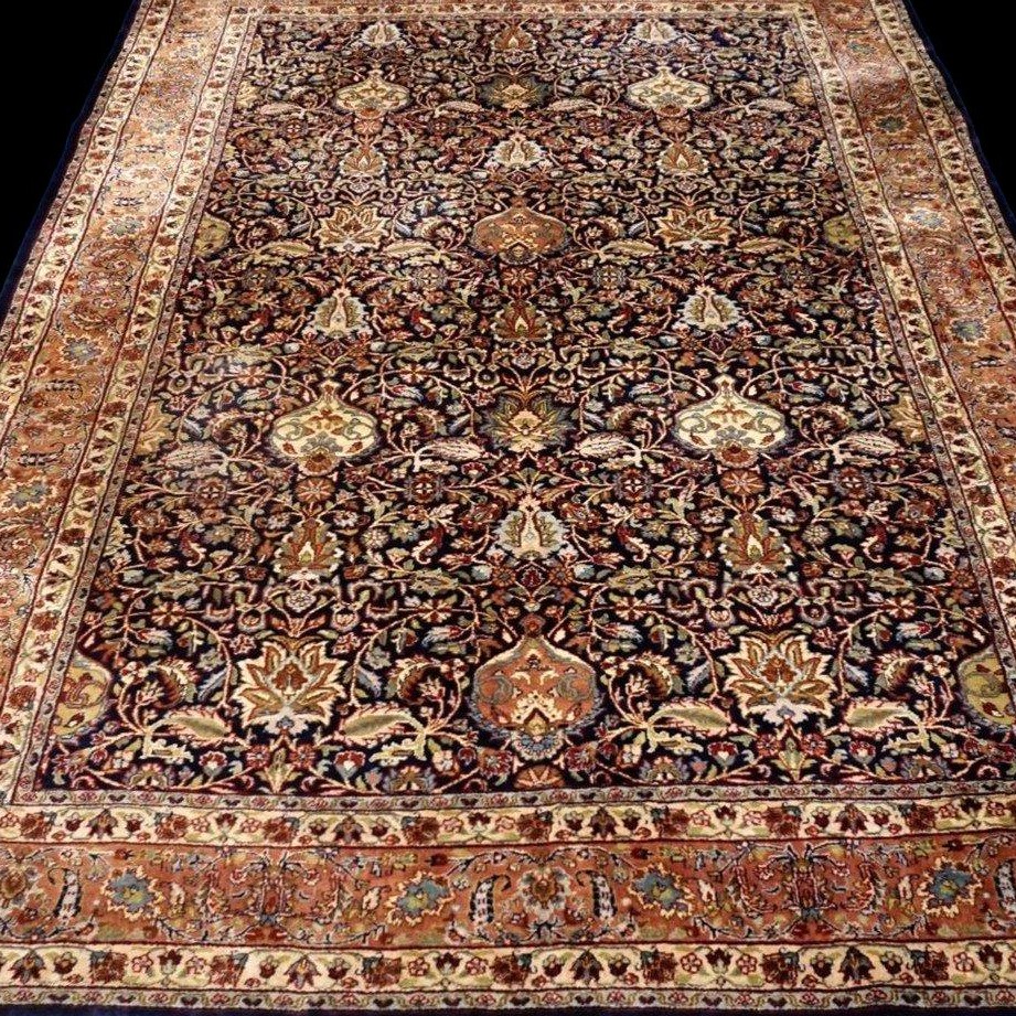 Tapis Tabriz, 200 x 295 cm, laine kork nouée main vers 1970 - 1980, en parfait état-photo-1