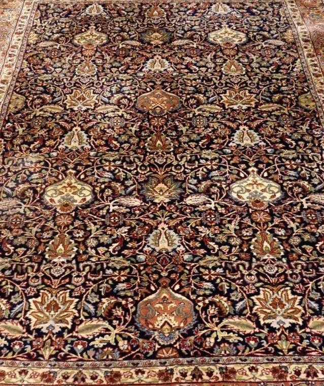 Tapis Tabriz, 200 x 295 cm, laine kork nouée main vers 1970 - 1980, en parfait état-photo-2