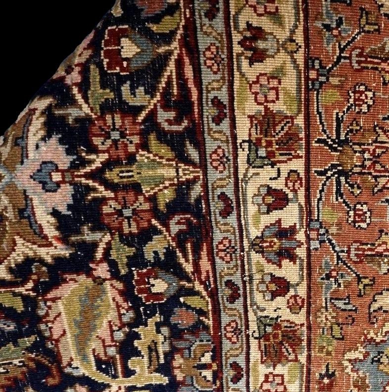 Tapis Tabriz, 200 x 295 cm, laine kork nouée main vers 1970 - 1980, en parfait état-photo-7
