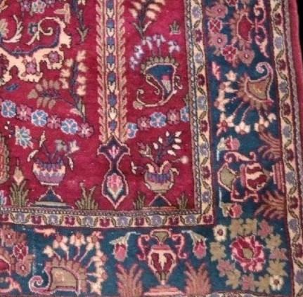 Kashan Rug, Cypress Design, 128 X 203 Cm, Hand-knotted Wool, Circa 1960-1970, Very Good Condition-photo-4