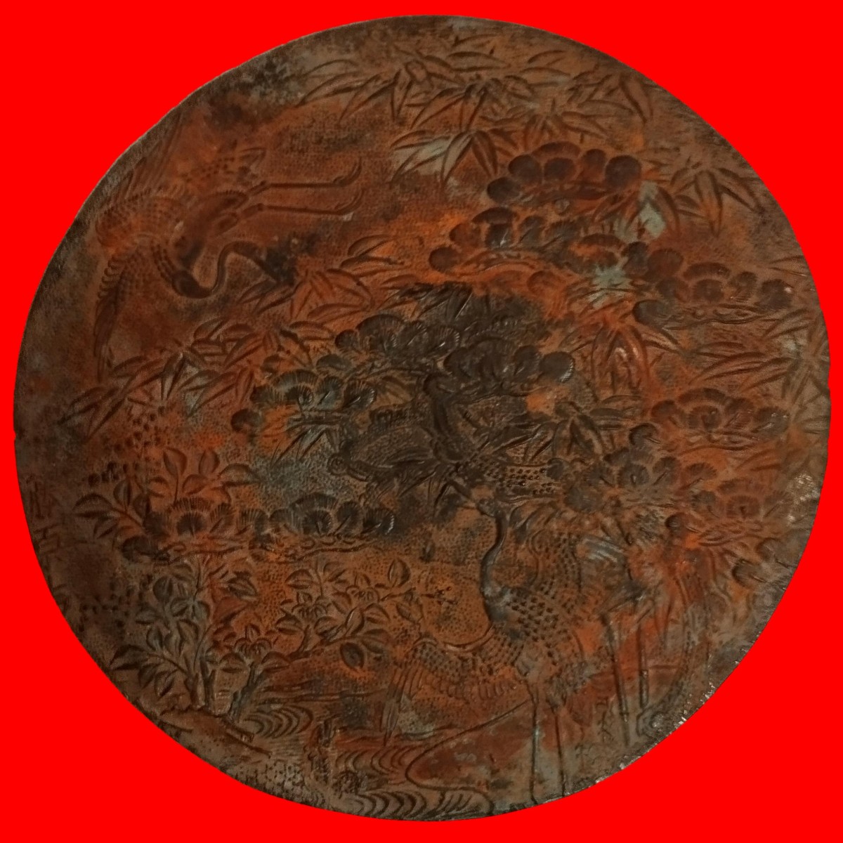 Bassin en bronze décoré en haut-relief, Japon, ère Meiji .1880 - 1900, très bon état collection-photo-8