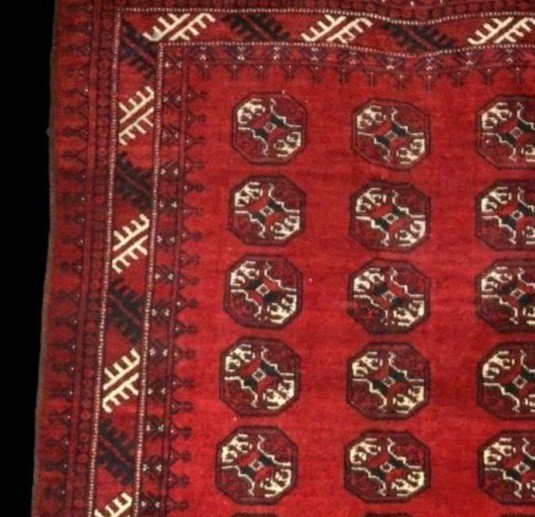Afghan Rug, 111 X 156 Cm, Hand-knotted Wool On Wool, Mid-20th Century, Afghanistan -photo-4