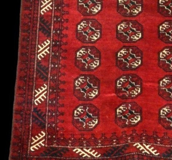 Afghan Rug, 111 X 156 Cm, Hand-knotted Wool On Wool, Mid-20th Century, Afghanistan -photo-2
