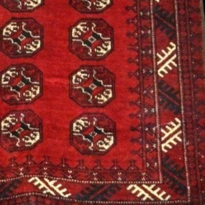 Afghan Rug, 111 X 156 Cm, Hand-knotted Wool On Wool, Mid-20th Century, Afghanistan -photo-4