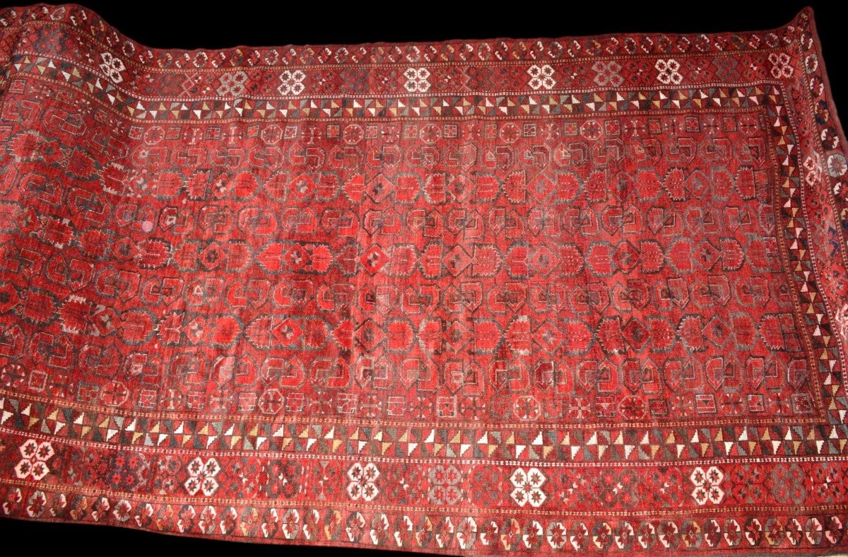 Afghan Rug, 111 X 156 Cm, Hand-knotted Wool On Wool, Mid-20th Century, Afghanistan -photo-8