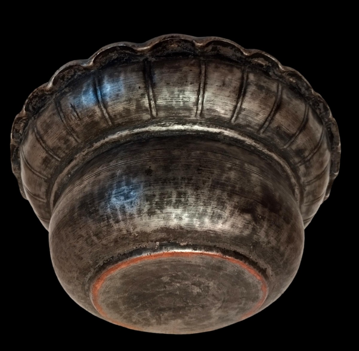 Minâkâri, Plat et coupe sur piedouche en émail peint à la main, Ispahan, Iran - 1900 - 1920-photo-7