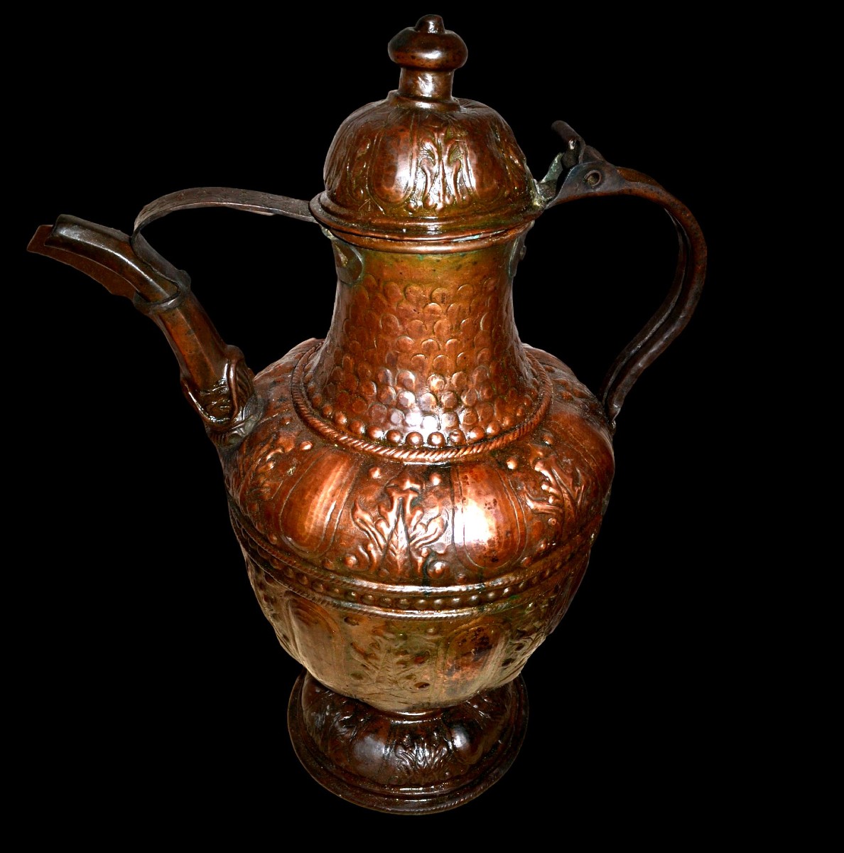 Minâkâri, Plat et coupe sur piedouche en émail peint à la main, Ispahan, Iran - 1900 - 1920-photo-8