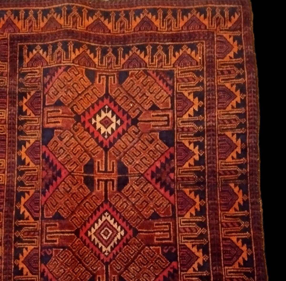 Baluch Rug, 93 X 153 Cm, Hand-knotted Wool, From Iran, Circa 1980, In Perfect Condition.-photo-4
