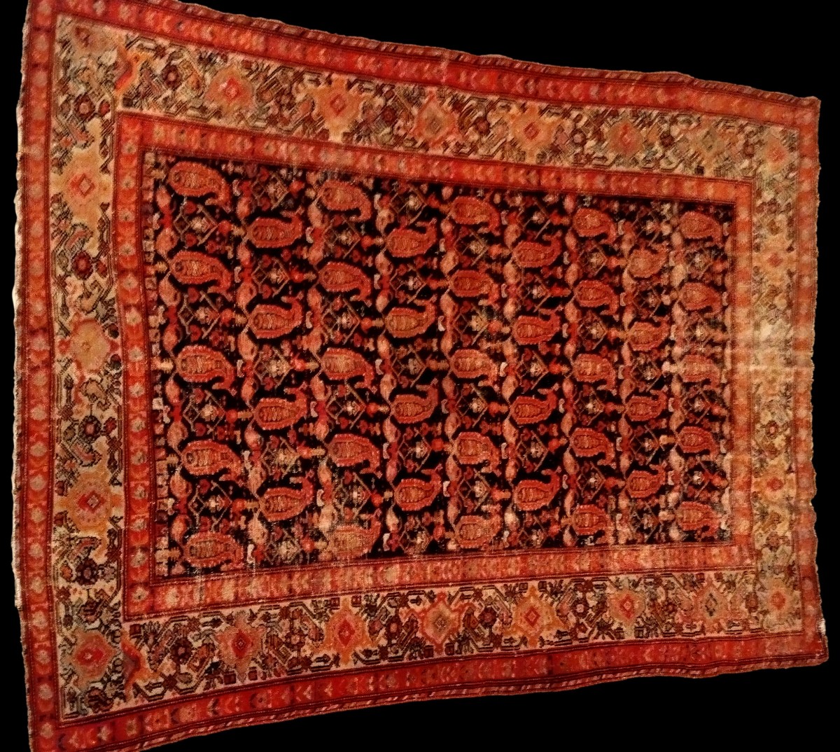 Afshar Rug, 145 X 190 Cm, Hand-knotted During The Qajar Dynasty In Iran, 19th Century Persia-photo-2