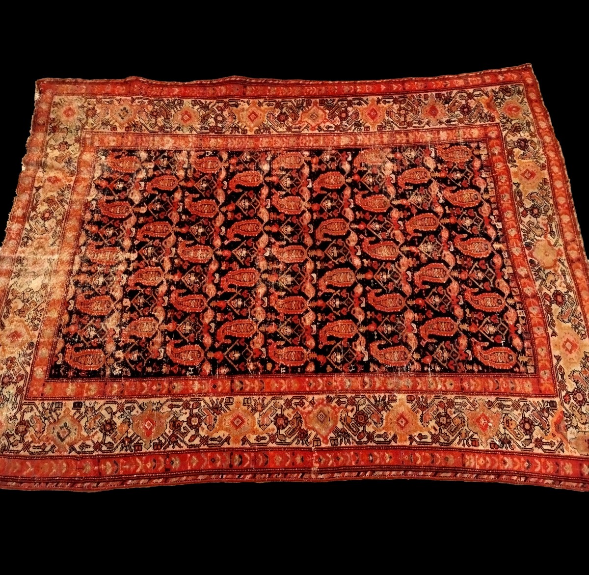 Afshar Rug, 145 X 190 Cm, Hand-knotted During The Qajar Dynasty In Iran, 19th Century Persia-photo-3