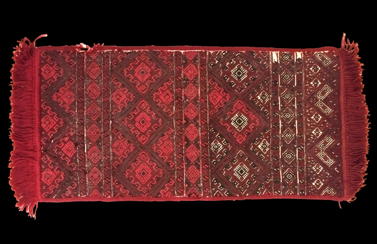 Tapis du Caucase ancien, proche Anatolie, 68 x 29 cm, petit chef d'oeuvre ancien noué main-photo-2