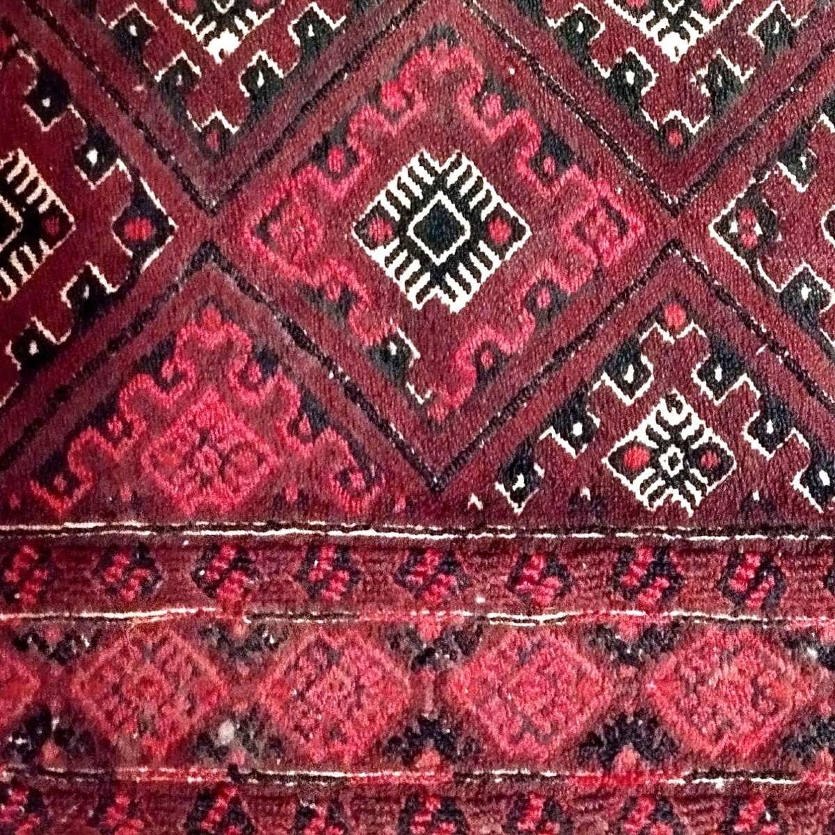 Tapis du Caucase ancien, proche Anatolie, 68 x 29 cm, petit chef d'oeuvre ancien noué main-photo-1
