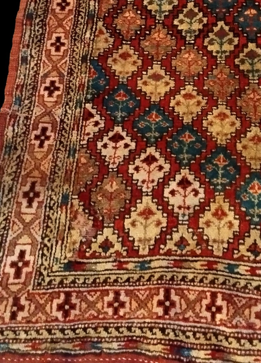 Tapis Kazak du Caucase, 114 x 202 cm, laine- laine nouée main, début  du XXème siècle, bon état-photo-4