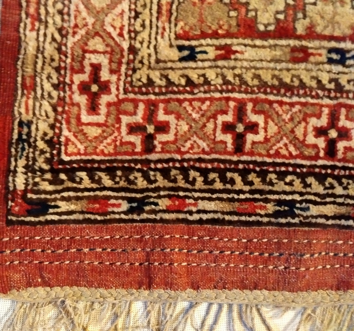Tapis Kazak du Caucase, 114 x 202 cm, laine- laine nouée main, début  du XXème siècle, bon état-photo-7