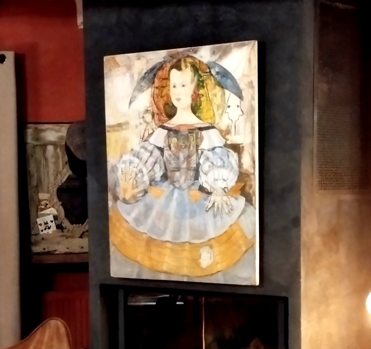 Oil On Wood Panel, 116 X 89 Cm, Modern Painting Circa 1960, Very Good Condition-photo-7