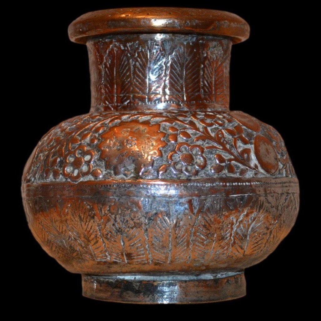 Kindi, Holy Water Pitcher, Origin North India, Tinned Copper And Bronze, 19th Century-photo-3