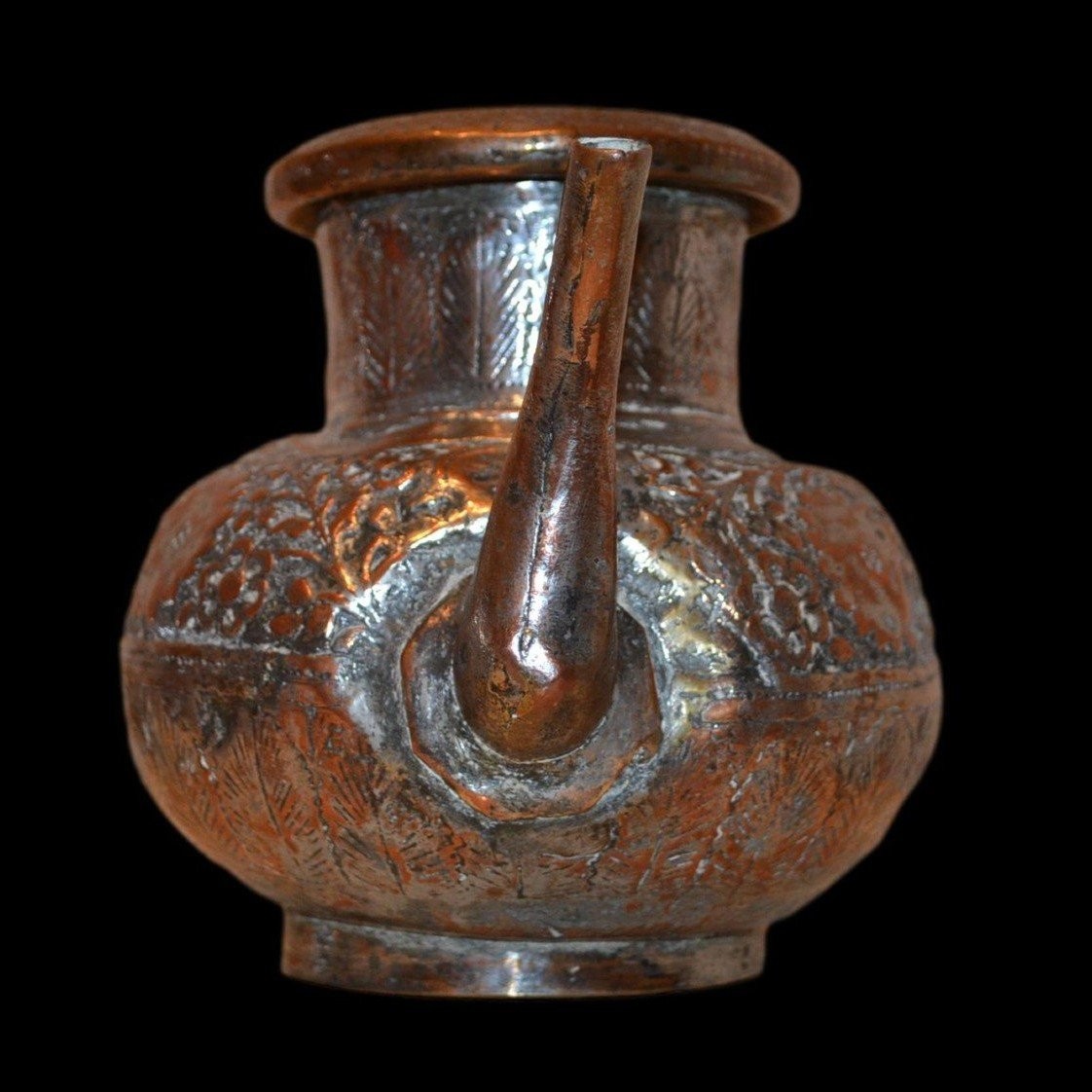 Kindi, Holy Water Pitcher, Origin North India, Tinned Copper And Bronze, 19th Century-photo-3