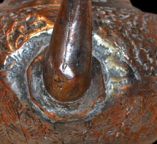 Kindi, Holy Water Pitcher, Origin North India, Tinned Copper And Bronze, 19th Century-photo-4