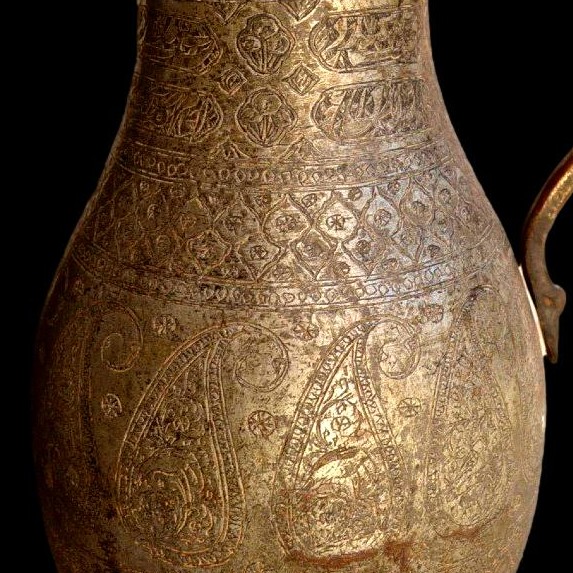 Carafe de table, "Doltcha" cuivre étamé, décor de botehs, Azerbaïdjan iranien, XIXème siècle-photo-4