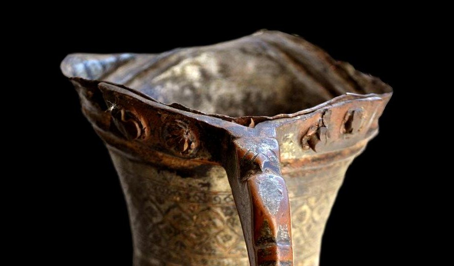 Carafe de table, "Doltcha" cuivre étamé, décor de botehs, Azerbaïdjan iranien, XIXème siècle-photo-5