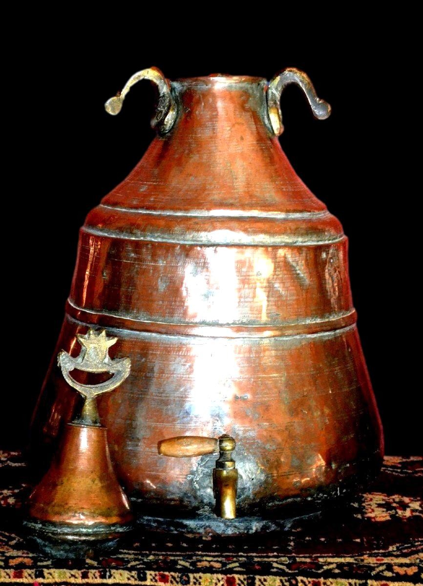 Water Fountain, Anatolia, Ht 64 Cm, Tinned Copper, Ottoman Empire, 19th Century-photo-4