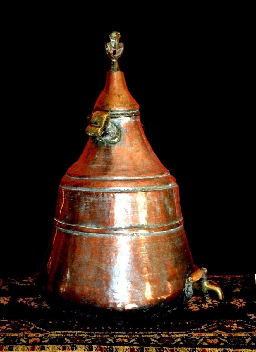 Water Fountain, Anatolia, Ht 64 Cm, Tinned Copper, Ottoman Empire, 19th Century-photo-1
