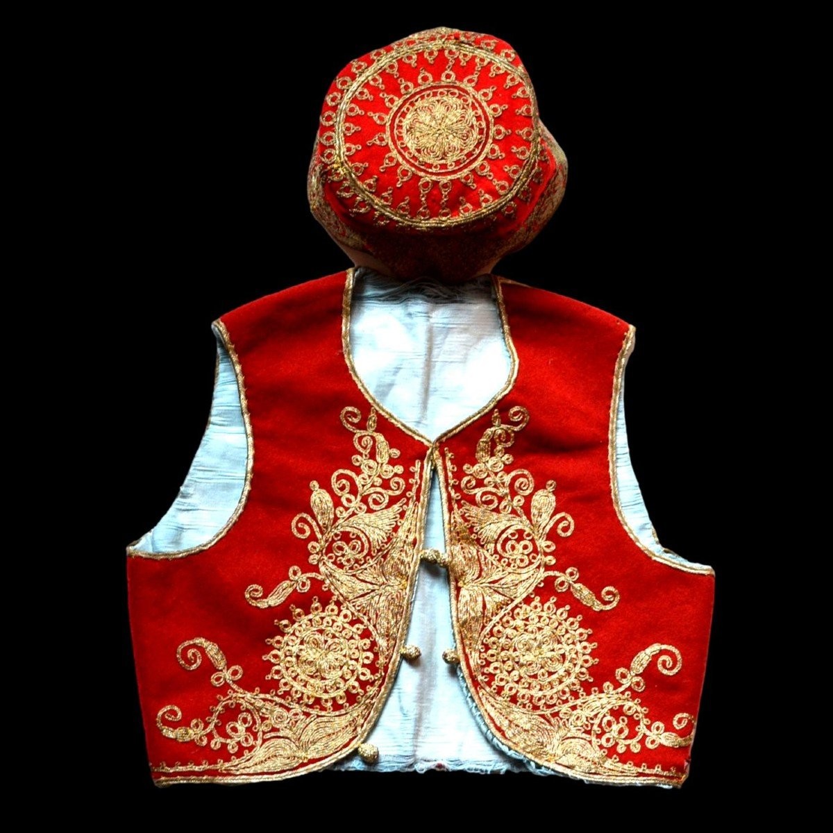 Tenture de soies et cotons brodés, 193 x 196 cm, Inde du XIXème siècle, patchwork , collection-photo-7