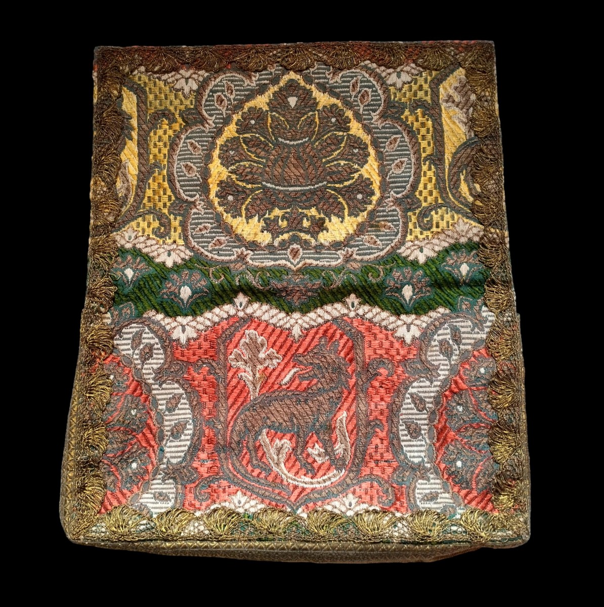 Alwin Men's Indoor Coat, Silk Damask, Taffeta, 1980, France, Perfect Condition-photo-7