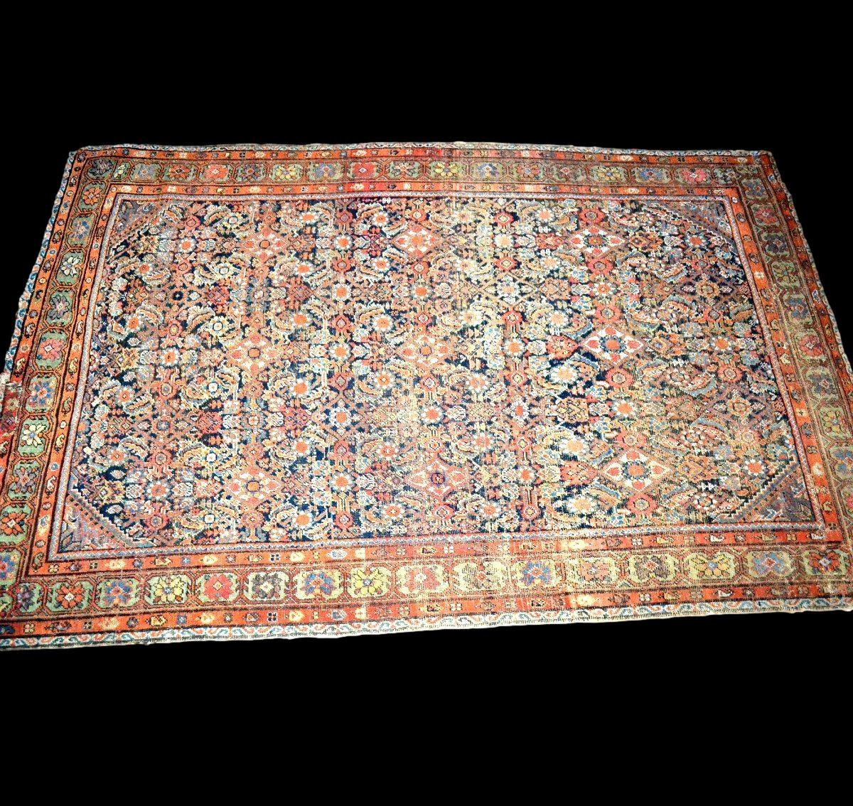Tapis Ferahan ancien, 129 x 186 cm, noué main en Iran, fin du XVIIIème siècle - début XIXème-photo-3