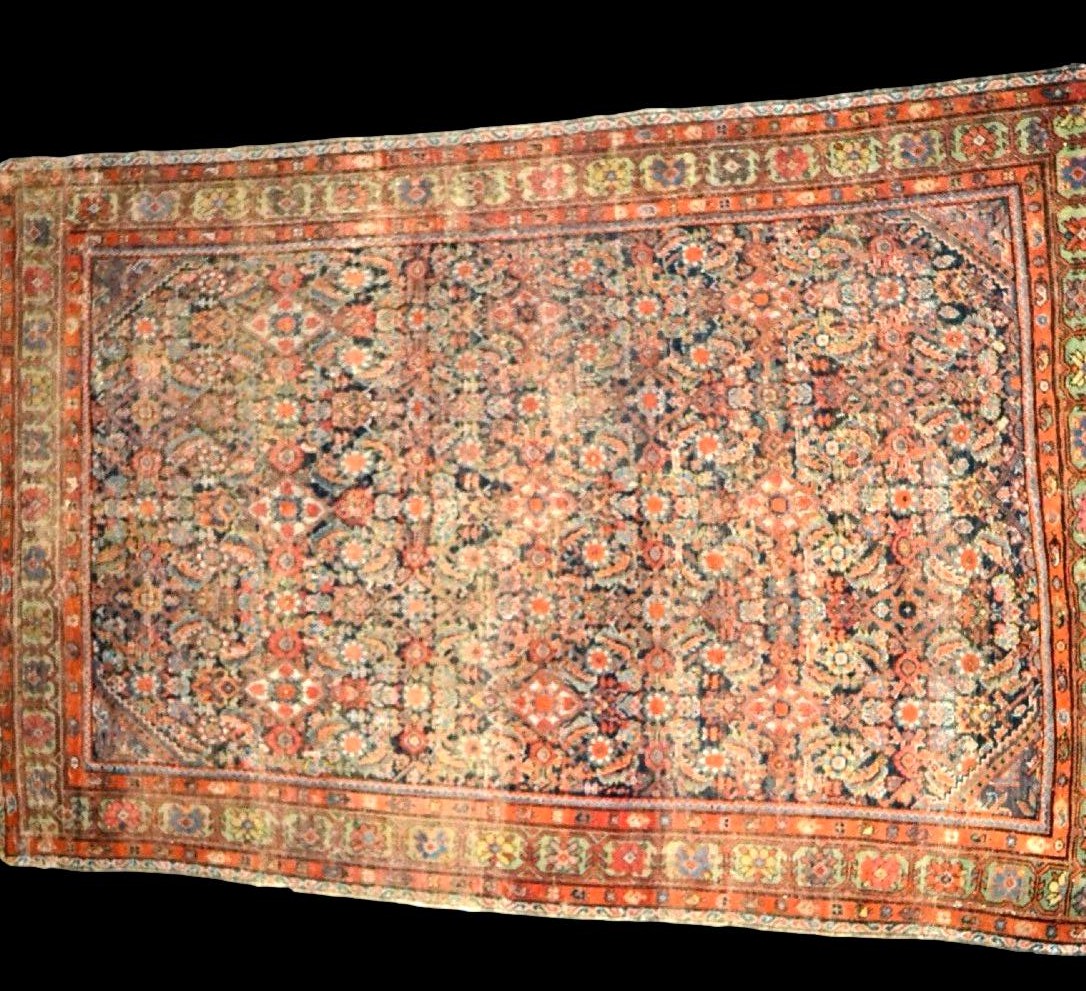 Tapis Ferahan ancien, 129 x 186 cm, noué main en Iran, fin du XVIIIème siècle - début XIXème-photo-4