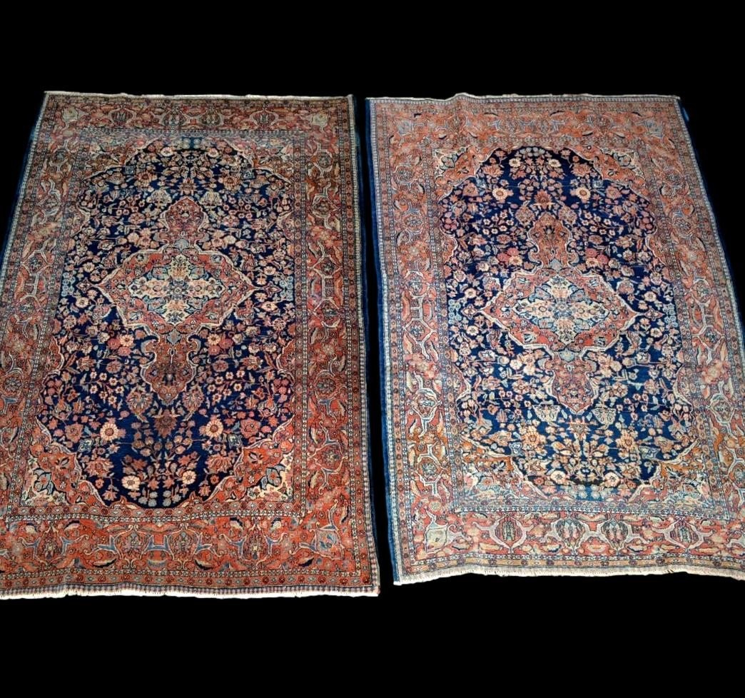 Pair Of Tabriz Rugs, 140 X 192 Cm, Hand-knotted Kork Wool From Iran, Mid-20th Century-photo-8