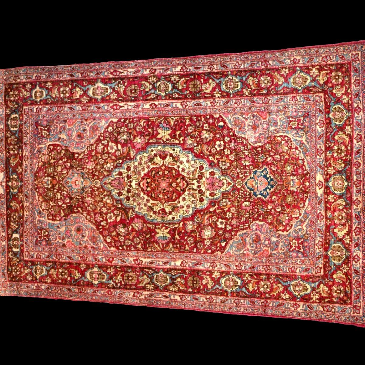 Isfahan Rug, 130 X 210 Cm, Hand-knotted Wool And Silk, Late 19th Century (1860-1880), Collection-photo-4